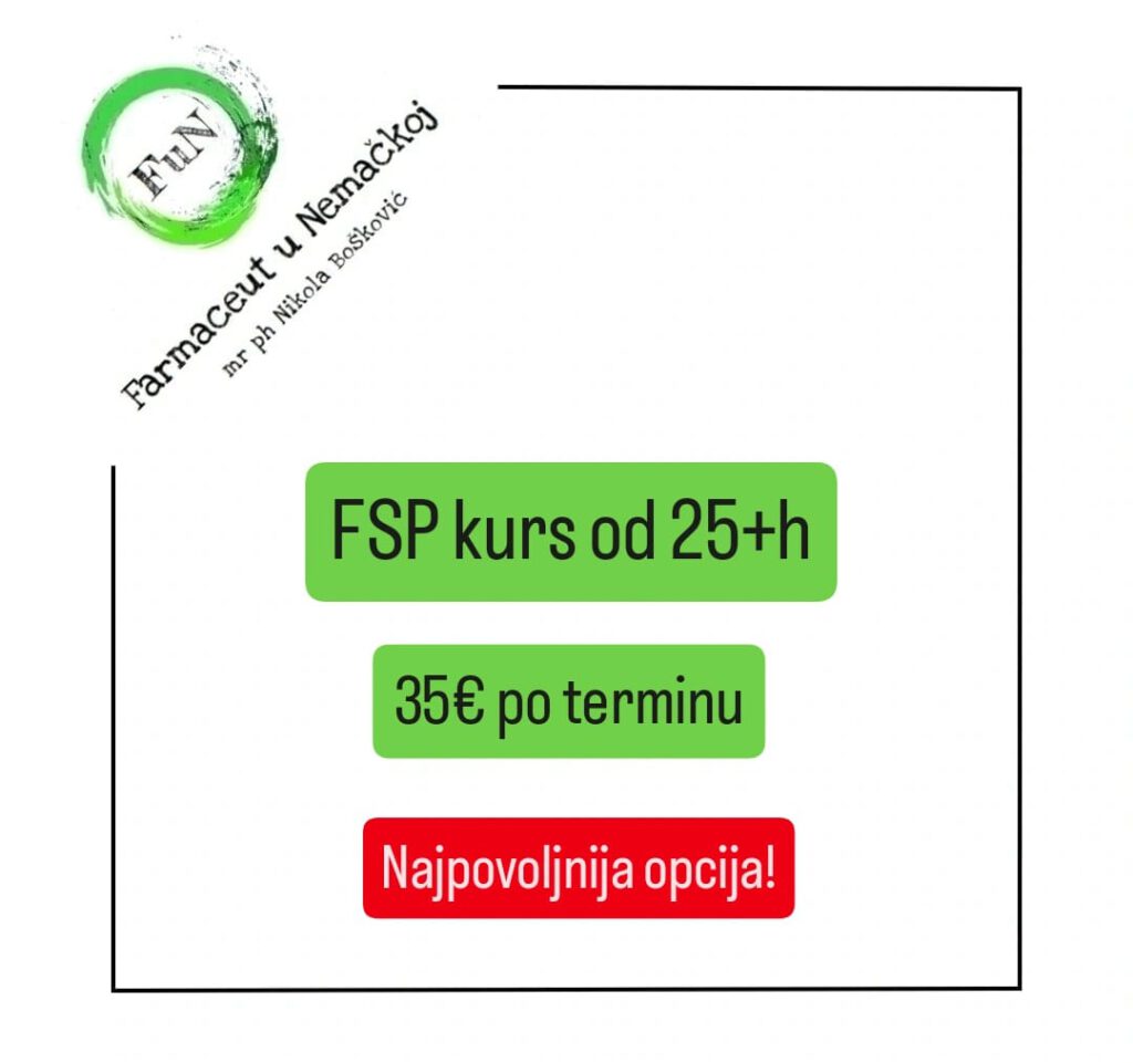 Farmaceut u Nemackoj Ponuda FSP kursa